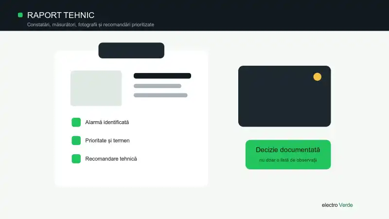 Raport tehnic fotovoltaic cu fotografii, constatări și recomandări prioritizate